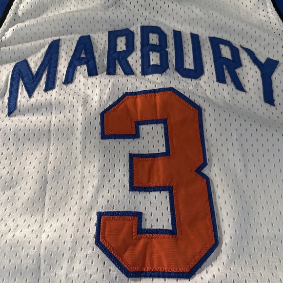 Vintage Reebok Authentic New York Knicks Stephon Marbury #3 Sewn Jersey SZ 60 - Picture 11 of 11
